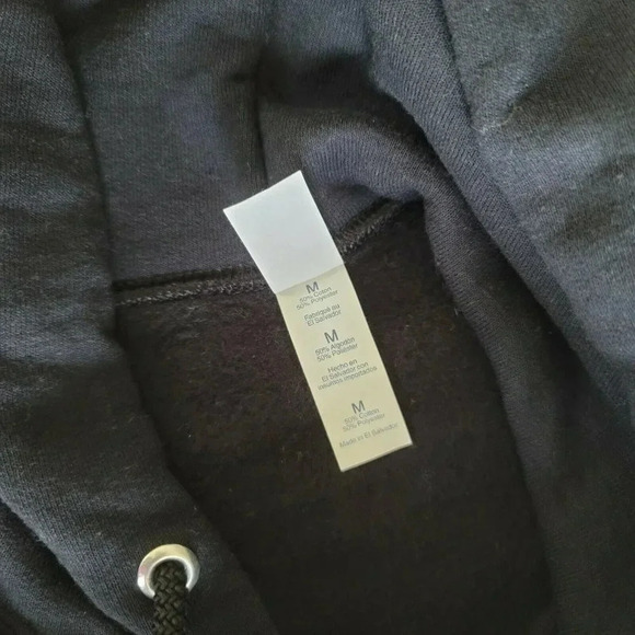 Jerzees Men size Medium Sweater Black Hoodie Long - Picture 5 of 10